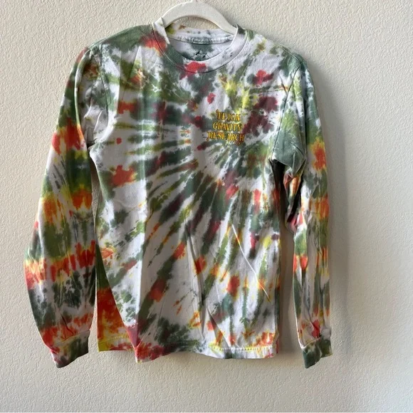 Teton Gravity Research Grateful Dead Tie Dye Long Sleeve Rose Graphic Tee Shirt - Picture 3 of 5